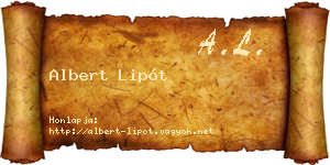 Albert Lipót névjegykártya